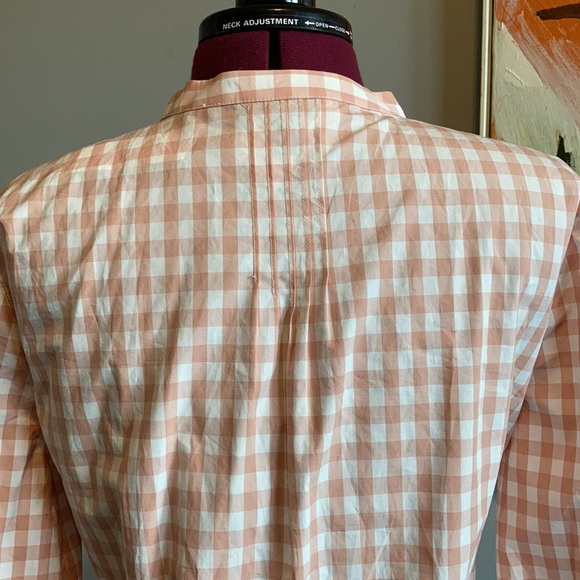 NWT J. Crew Tie Sleeve Pintuck Gingham Top - Picture 9 of 11